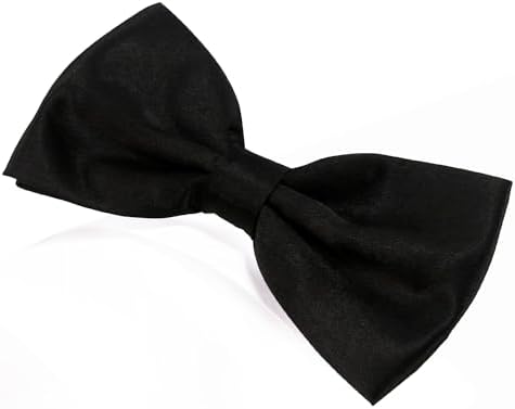 Black Satin Bow Tie