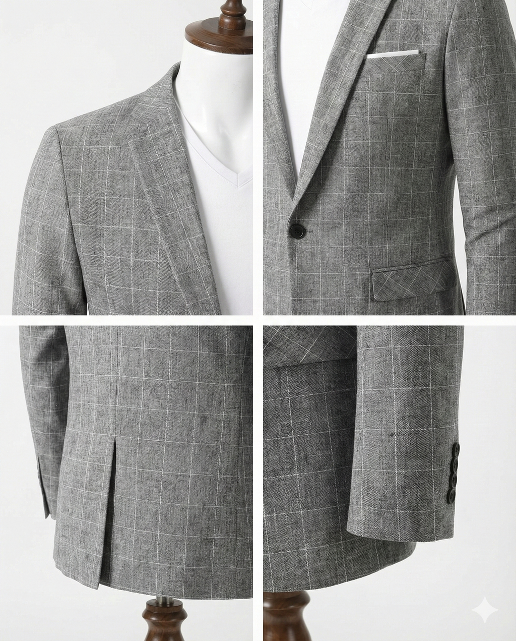The Sterling Silk-Blend Windowpane Blazer