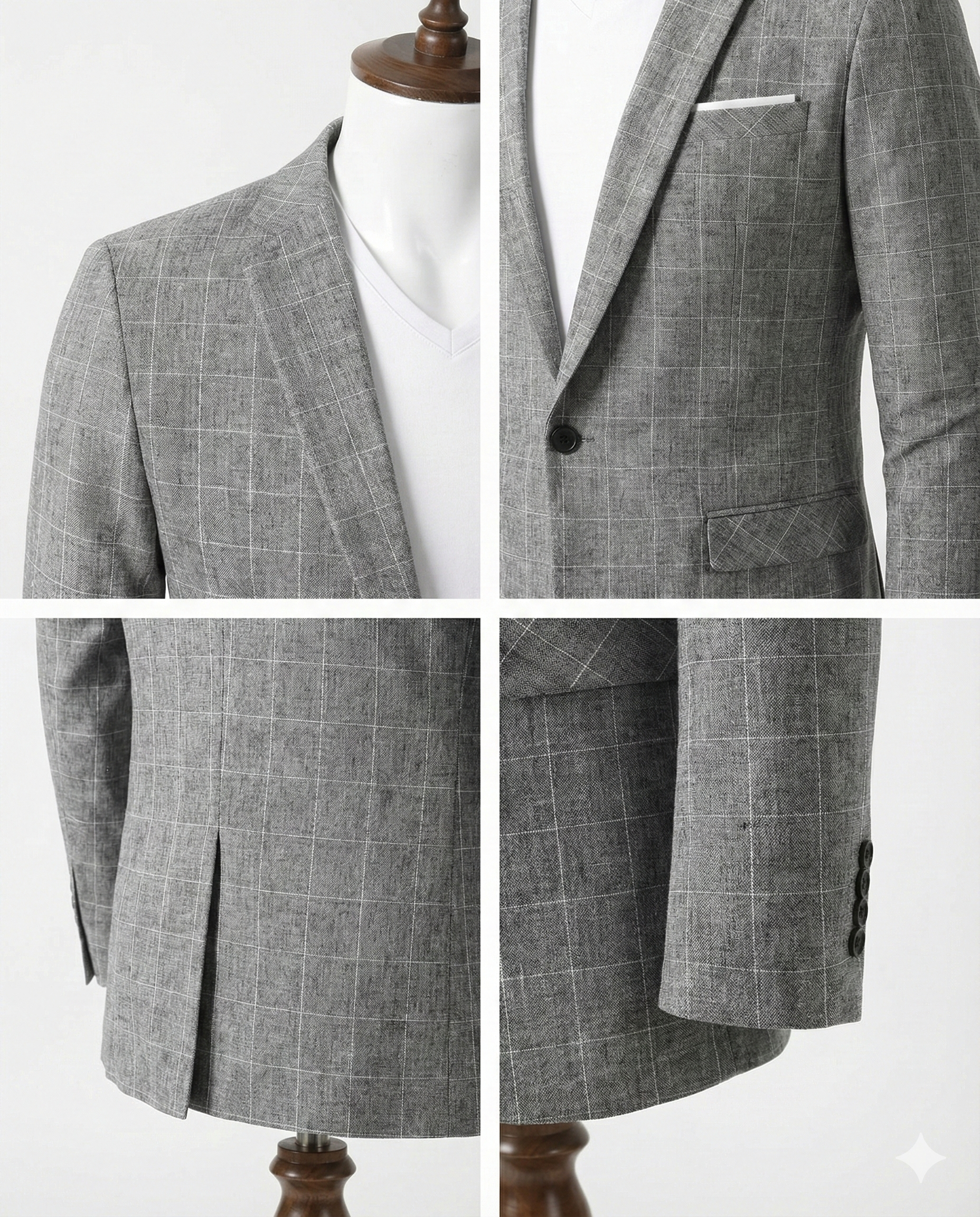 The Sterling Silk-Blend Windowpane Blazer