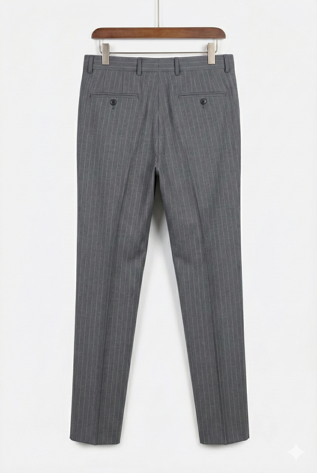 The Sterling Pinstripe: Super 150s Grey Double-Breasted Suit