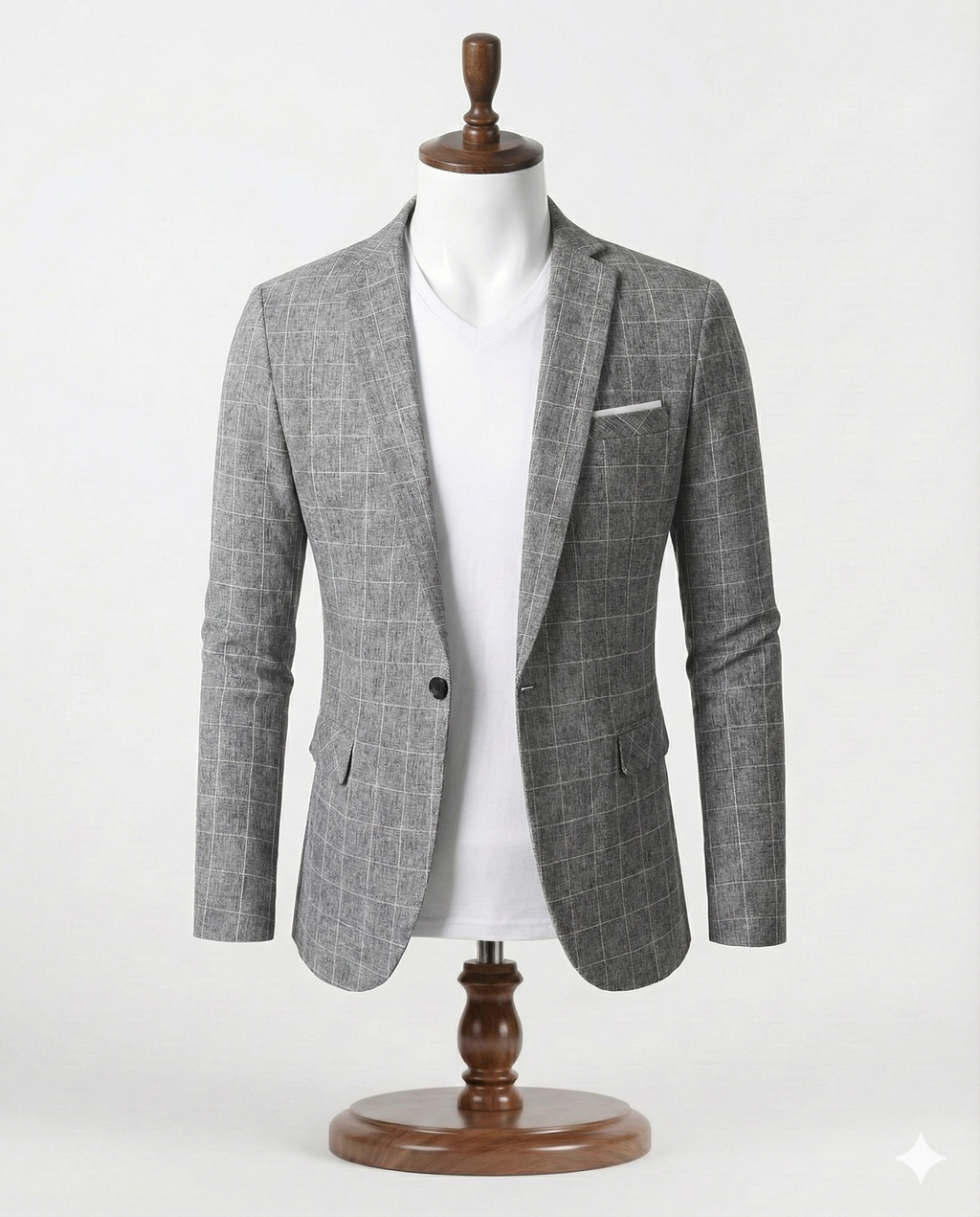 The Sterling Silk-Blend Windowpane Blazer