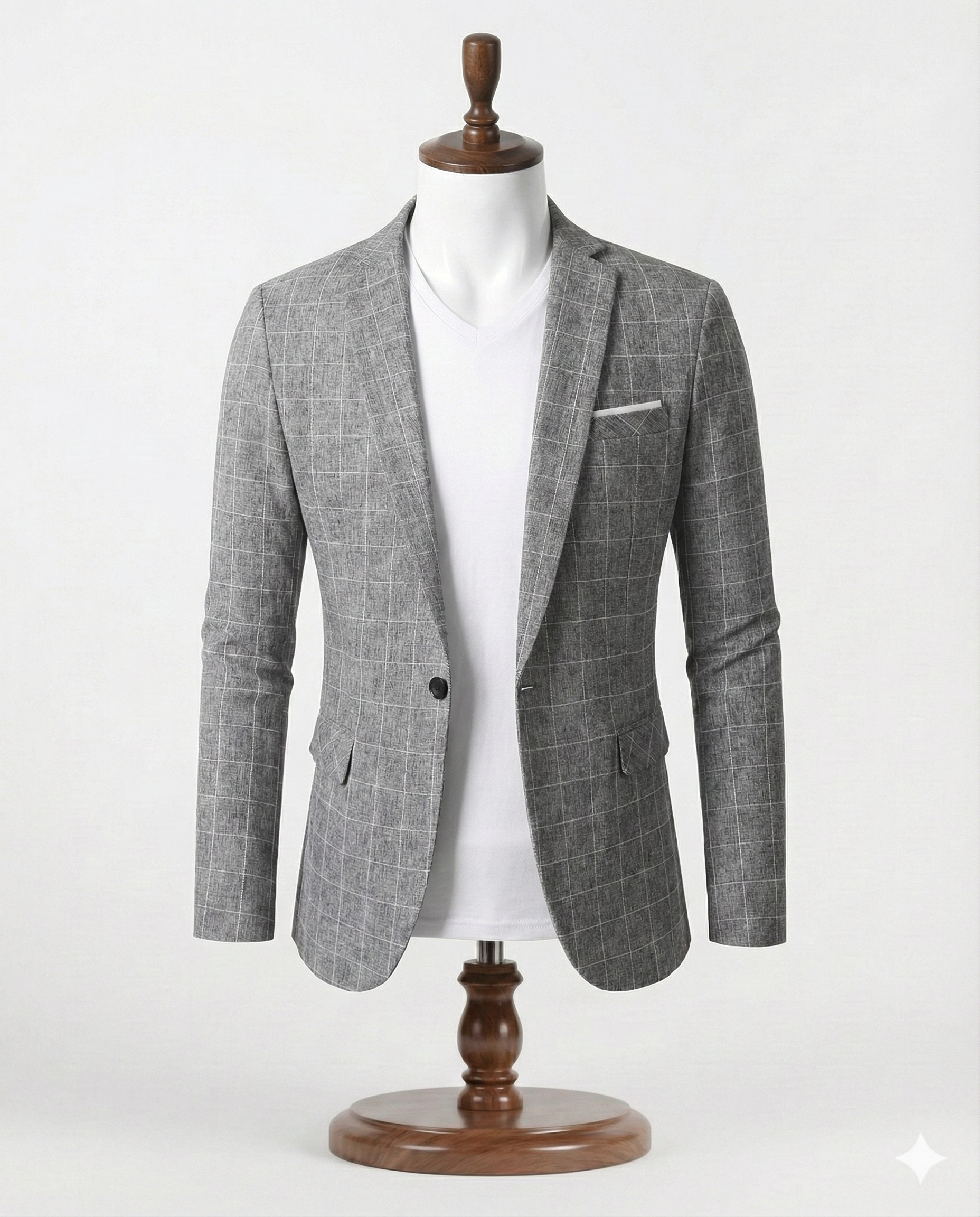 The Sterling Silk-Blend Windowpane Blazer