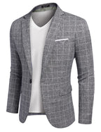 The Sterling Silk-Blend Windowpane Blazer