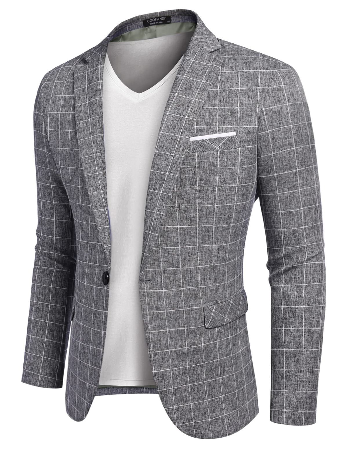 The Sterling Silk-Blend Windowpane Blazer